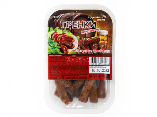 Картофель «Бруто» со вкусом бекона 130 гр.: Сурские гренки Баварские колбаски (100 гр)