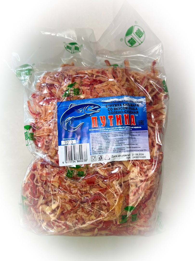 Кальмар стружка со вкусом краба "Розовая" (ПУТИНА) в Саранске